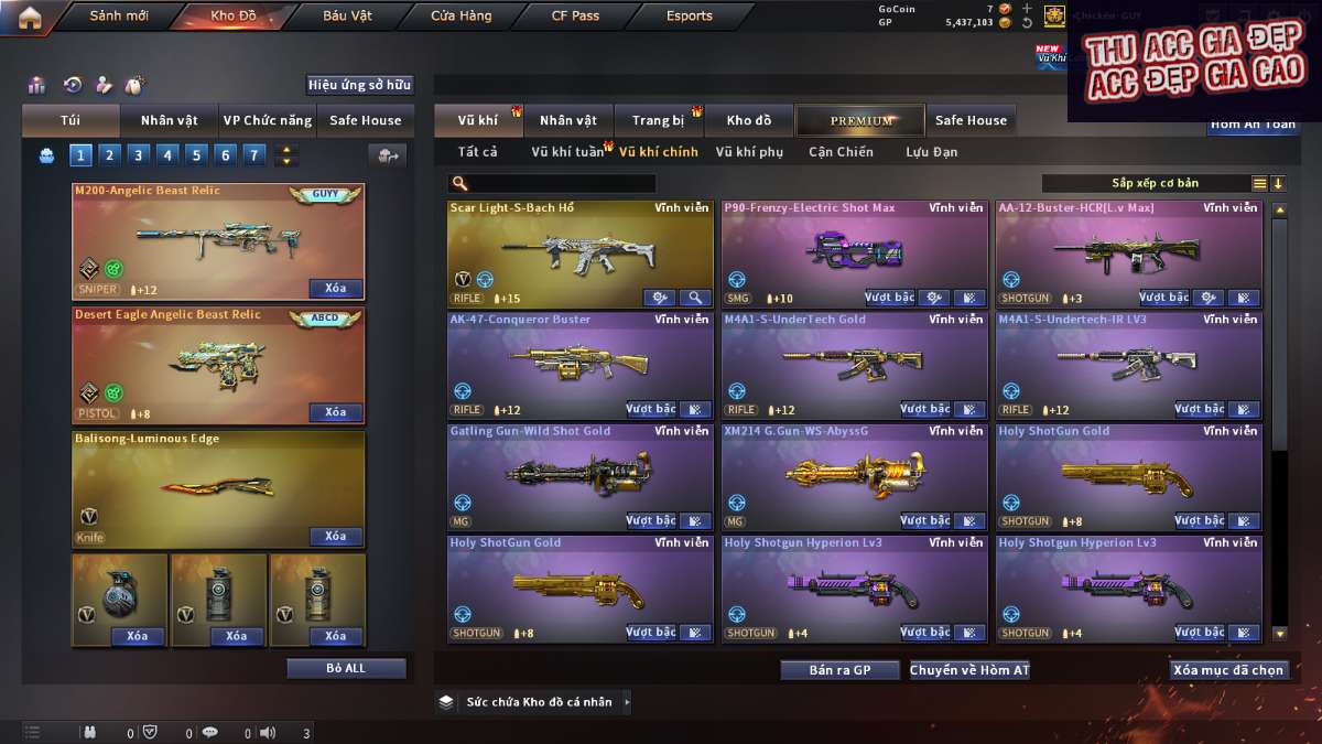 shop acc cf uy tin gia re